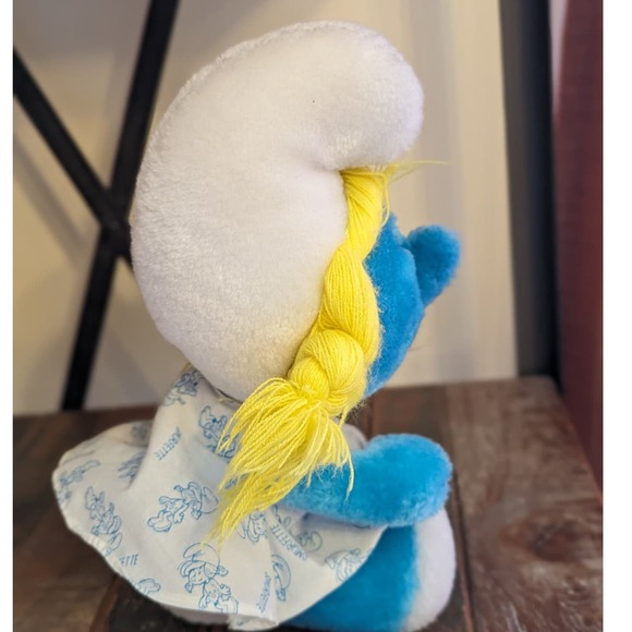 Vintage 1981 Smurfette Smurf Peyo Wallace Berrie & Co. Stuffed Plush Toy 10" - Picture 2 of 10